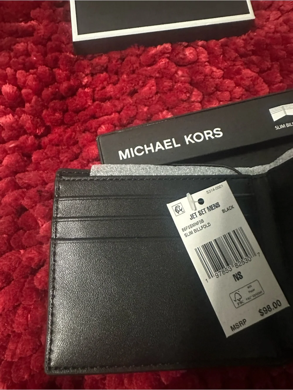 Michael Kors Black Signature Money Clip Wallet